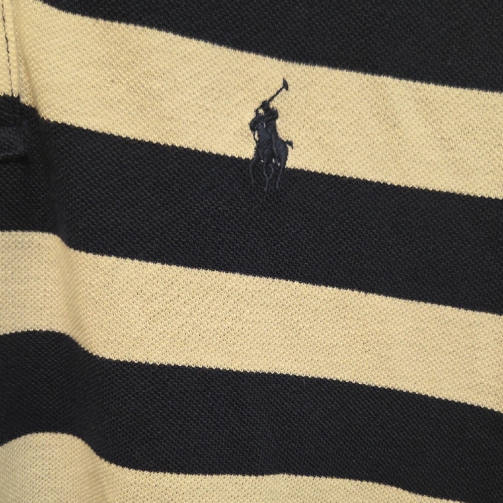 Polo By Ralph Lauren Navy and White Rugby Striped Mini Preppy Dress Size L - Picture 5 of 12